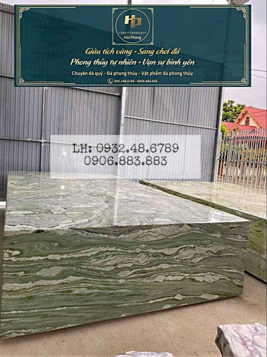 sập đá quý xanh ngọc siêu đẹp