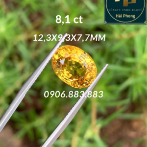 Mặt nhẫn đá sarphia siêu vip trọng lượng 8,1 ct