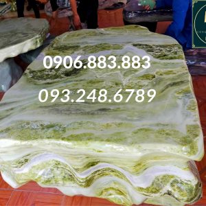 Bộ bàn ghế đá serpentine xanh