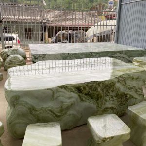 Bộ bàn ghế đá ngọc serpentine size thường
