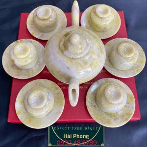 Bộ ấm chén uống trà cao cấp bằng Đá Quý