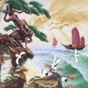 Tranh đá quý phong cảnh biển 146x225cm