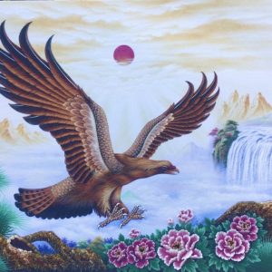 Tranh đá quý Phú Quý Nhất Phẩm Hồng 146x225cm