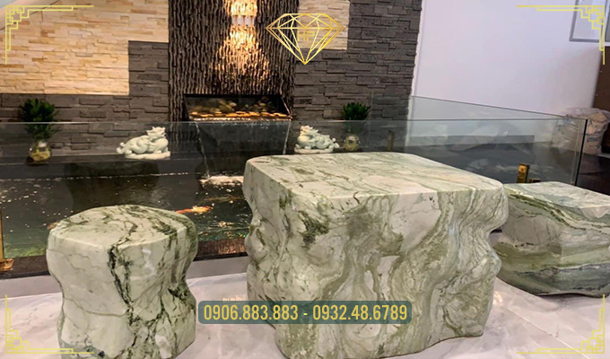 Bàn ghế đá sân vườn mini siêu đẹp